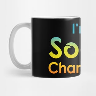 I'm a Social Chameleon | Quotes | Blue Yellow Orange Mug